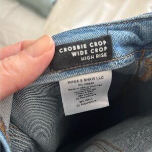 Perfect condition!  Veronica Beard Crosbie Crop Wide Crop High Rise Jeans